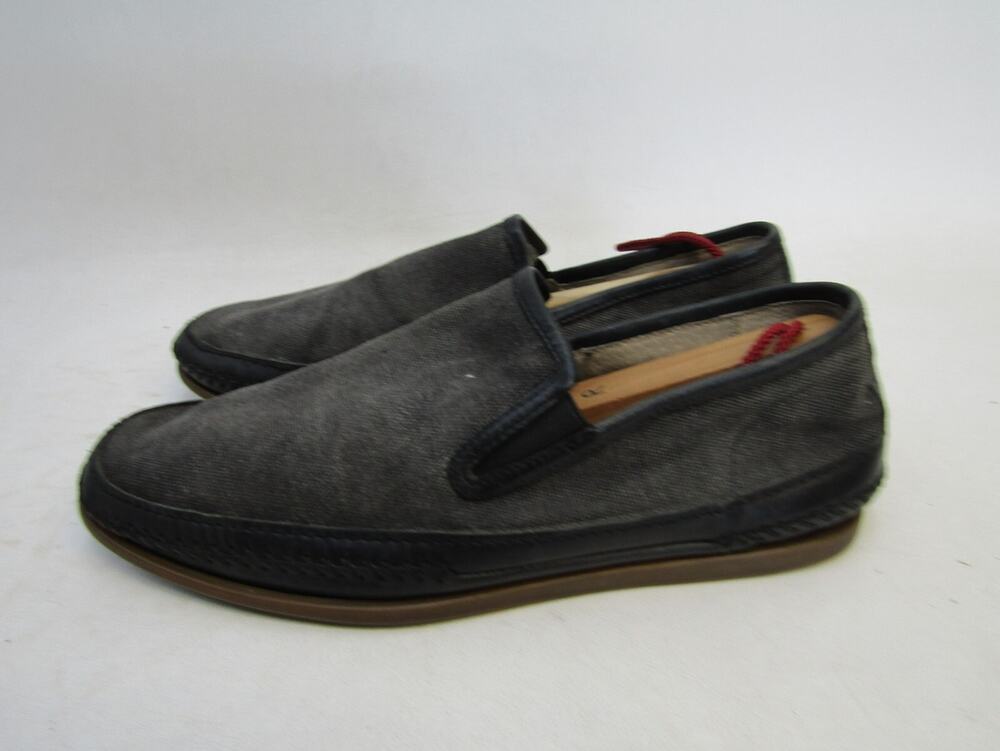 John Varvatos Mens Size 9.5 M Gray Mesh Casual Comfort Loafer Shoes